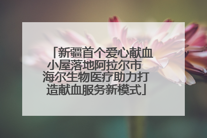 新疆首个爱心献血小屋落地阿拉尔市 海尔生物医疗助力打造献血服务新模式
