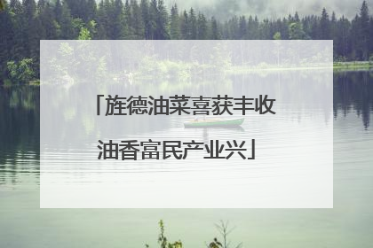 旌德油菜喜获丰收 油香富民产业兴