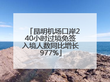 昆明机场口岸240小时过境免签入境人数同比增长977%