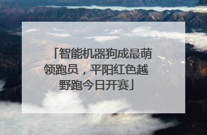 智能机器狗成最萌领跑员，平阳红色越野跑今日开赛