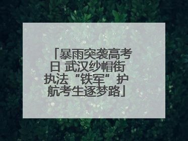 暴雨突袭高考日 武汉纱帽街执法“铁军”护航考生逐梦路