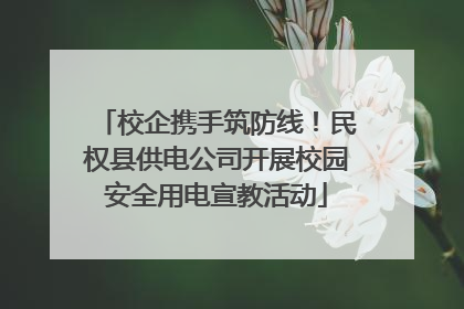 校企携手筑防线！民权县供电公司开展校园安全用电宣教活动