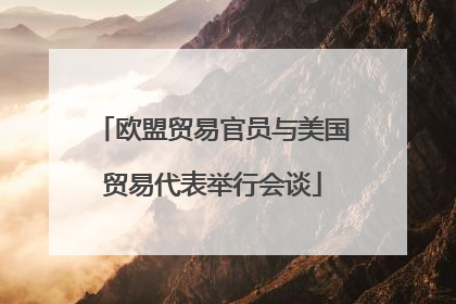 欧盟贸易官员与美国贸易代表举行会谈