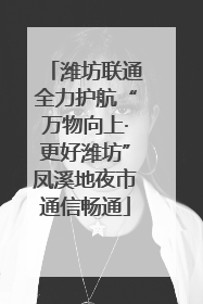 潍坊联通全力护航“万物向上·更好潍坊”凤溪地夜市通信畅通