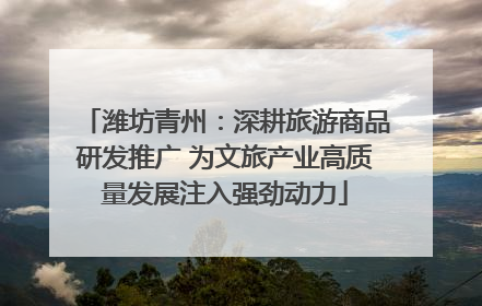 潍坊青州：深耕旅游商品研发推广 为文旅产业高质量发展注入强劲动力