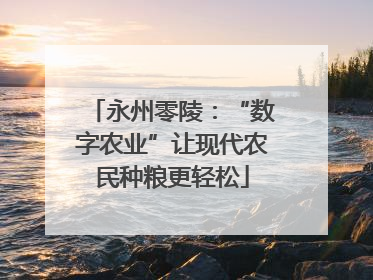 永州零陵：“数字农业”让现代农民种粮更轻松