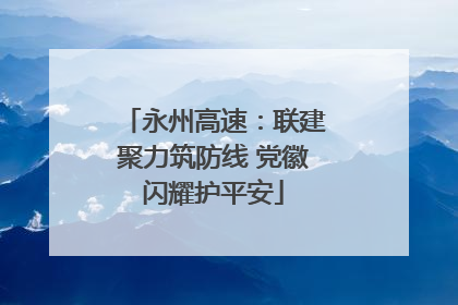 永州高速：联建聚力筑防线 党徽闪耀护平安