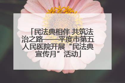 民法典相伴 共筑法治之路——平度市第五人民医院开展“民法典宣传月”活动