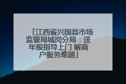 江西省兴国县市场监管局城岗分局：送年报指导上门 解商户服务难题
