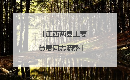 江西两县主要负责同志调整