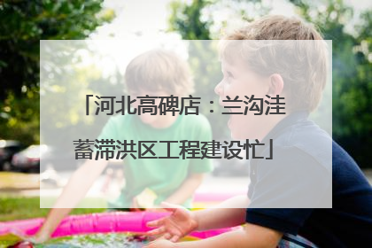 河北高碑店：兰沟洼蓄滞洪区工程建设忙