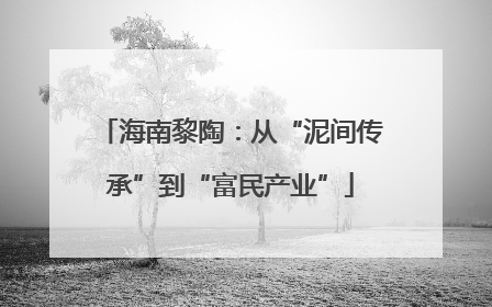 海南黎陶：从“泥间传承”到“富民产业”