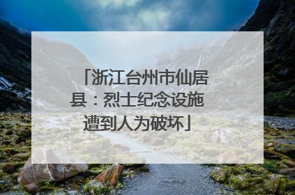 浙江台州市仙居县：烈士纪念设施遭到人为破坏