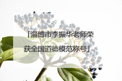 淄博市李振华老师荣获全国道德模范称号