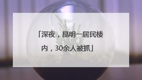 深夜，昆明一居民楼内，30余人被抓