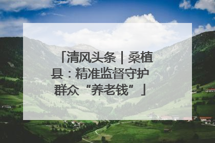 清风头条｜桑植县：精准监督守护群众“养老钱”