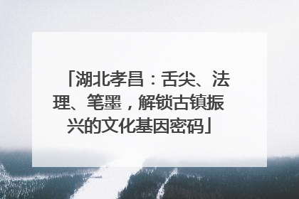湖北孝昌：舌尖、法理、笔墨，解锁古镇振兴的文化基因密码