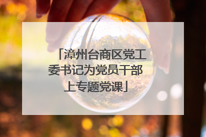 漳州台商区党工委书记为党员干部上专题党课
