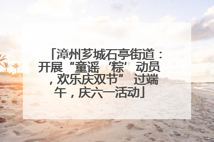 漳州芗城石亭街道：开展“童谣‘粽’动员，欢乐庆双节” 过端午，庆六一活动