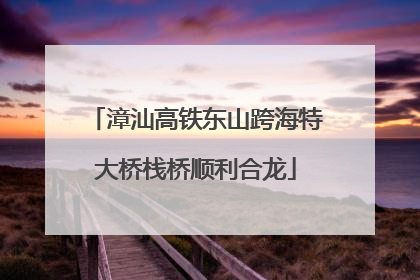 漳汕高铁东山跨海特大桥栈桥顺利合龙