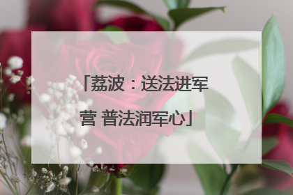荔波：送法进军营 普法润军心
