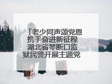 老少同声颂党恩 携手奋进新征程 湖北省琴断口监狱民警开展主题党日活动