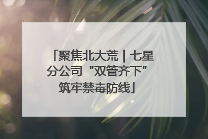 聚焦北大荒｜七星分公司“双管齐下”筑牢禁毒防线