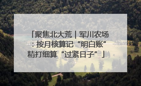 聚焦北大荒｜军川农场：按月核算记“明白账”精打细算“过紧日子”