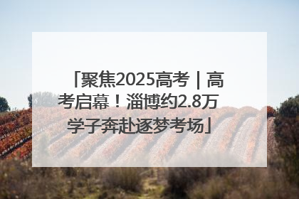 聚焦2025高考｜高考启幕！淄博约2.8万学子奔赴逐梦考场