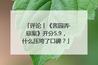 评论丨《酱园弄·悬案》开分5.9，什么压垮了口碑？