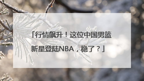 行情飙升！这位中国男篮新星登陆NBA，稳了？