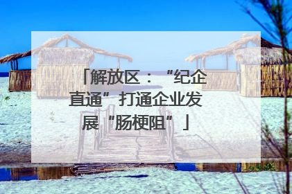解放区：“纪企直通”打通企业发展“肠梗阻”