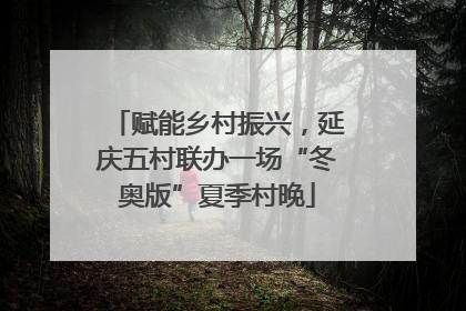 赋能乡村振兴，延庆五村联办一场“冬奥版”夏季村晚