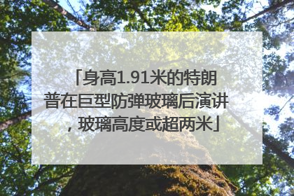 身高1.91米的特朗普在巨型防弹玻璃后演讲，玻璃高度或超两米