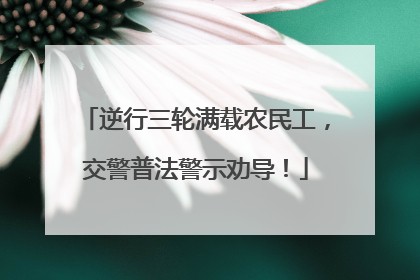 逆行三轮满载农民工，交警普法警示劝导！