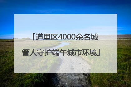 道里区4000余名城管人守护端午城市环境