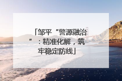 邹平“警源融治”：精准化解，筑牢稳定防线
