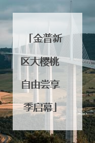 金普新区大樱桃自由尝享季启幕