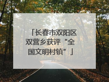 长春市双阳区双营乡获评“全国文明村镇”