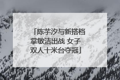 陈芋汐与新搭档掌敏洁出战 女子双人十米台夺冠