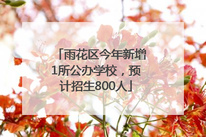 雨花区今年新增1所公办学校，预计招生800人