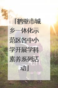 鹤壁市城乡一体化示范区各中小学开展学科素养系列活动