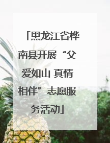 黑龙江省桦南县开展“父爱如山 真情相伴”志愿服务活动