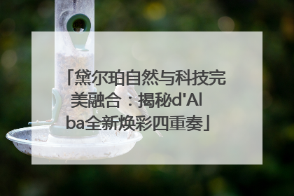 黛尔珀自然与科技完美融合：揭秘d'Alba全新焕彩四重奏