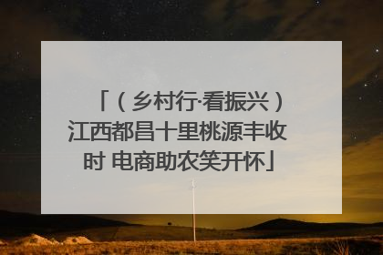 （乡村行·看振兴）江西都昌十里桃源丰收时 电商助农笑开怀