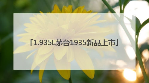 1.935L茅台1935新品上市