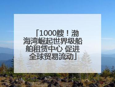 1000艘！渤海湾崛起世界级船舶租赁中心 促进全球贸易流动