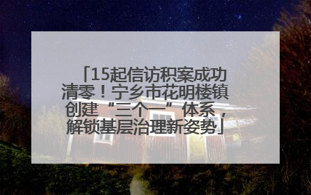 15起信访积案成功清零！宁乡市花明楼镇创建“三个一”体系，解锁基层治理新姿势