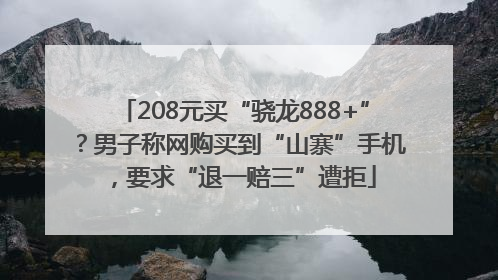 208元买“骁龙888+”？男子称网购买到“山寨”手机，要求“退一赔三”遭拒