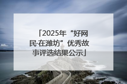 2025年“好网民·在潍坊”优秀故事评选结果公示